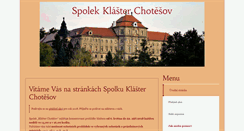 Desktop Screenshot of klasterchotesov.eu